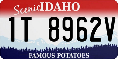 ID license plate 1T8962V