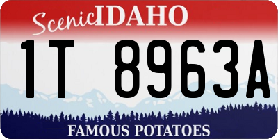 ID license plate 1T8963A
