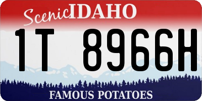 ID license plate 1T8966H