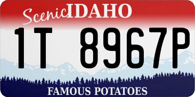 ID license plate 1T8967P