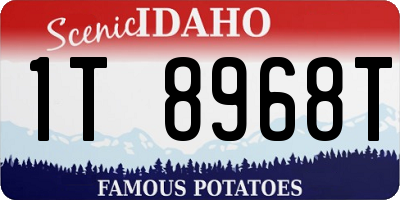 ID license plate 1T8968T
