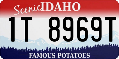ID license plate 1T8969T