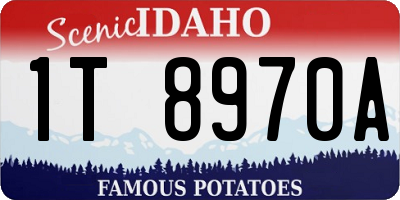 ID license plate 1T8970A
