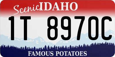 ID license plate 1T8970C