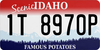 ID license plate 1T8970P