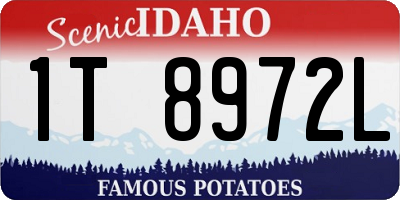 ID license plate 1T8972L