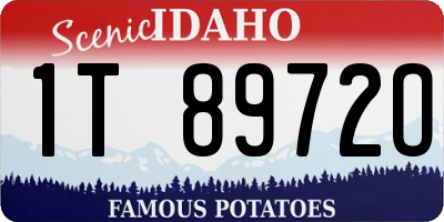 ID license plate 1T8972O