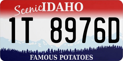 ID license plate 1T8976D