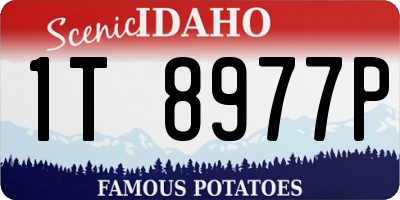 ID license plate 1T8977P