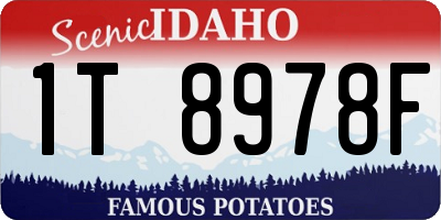 ID license plate 1T8978F