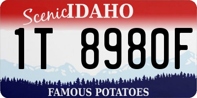 ID license plate 1T8980F