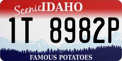 ID license plate 1T8982P