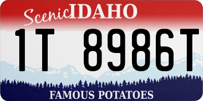 ID license plate 1T8986T