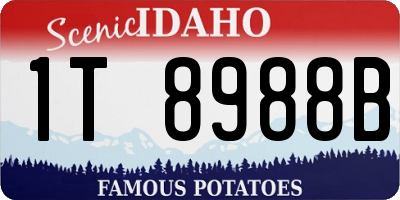 ID license plate 1T8988B