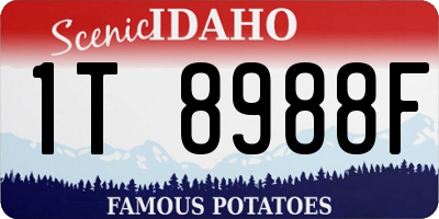 ID license plate 1T8988F