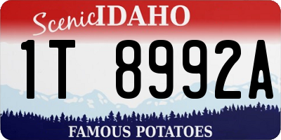ID license plate 1T8992A