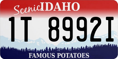 ID license plate 1T8992I