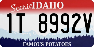 ID license plate 1T8992V