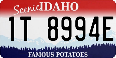 ID license plate 1T8994E