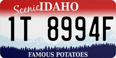 ID license plate 1T8994F