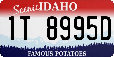 ID license plate 1T8995D