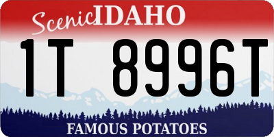 ID license plate 1T8996T