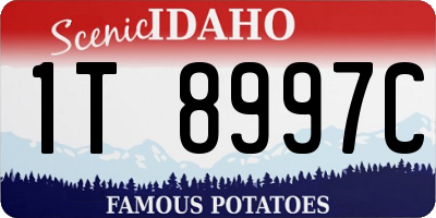 ID license plate 1T8997C