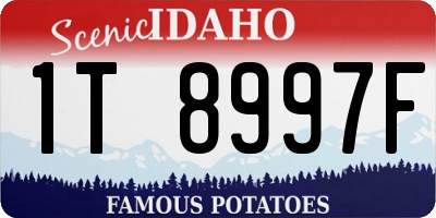 ID license plate 1T8997F