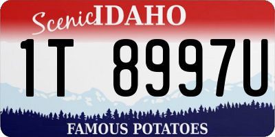 ID license plate 1T8997U