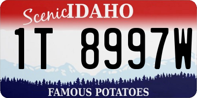 ID license plate 1T8997W