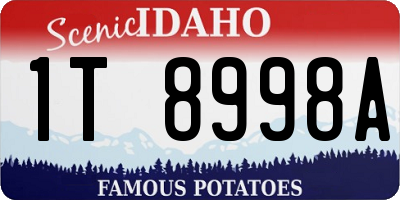 ID license plate 1T8998A