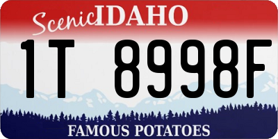 ID license plate 1T8998F