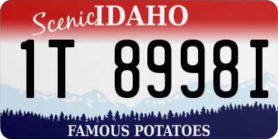 ID license plate 1T8998I