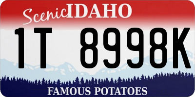 ID license plate 1T8998K