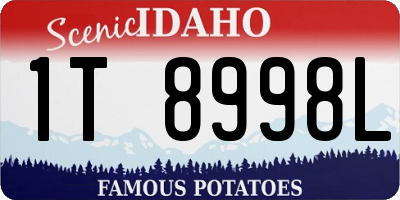 ID license plate 1T8998L