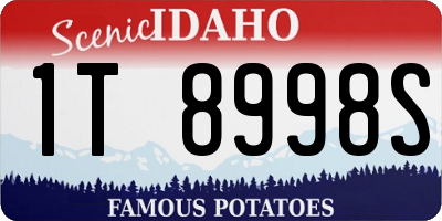 ID license plate 1T8998S