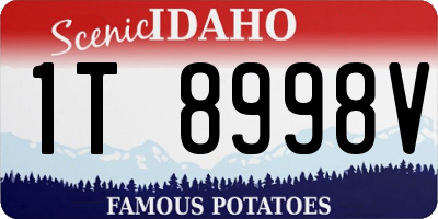 ID license plate 1T8998V