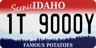 ID license plate 1T9000Y