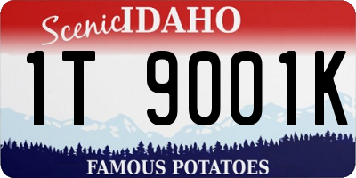 ID license plate 1T9001K
