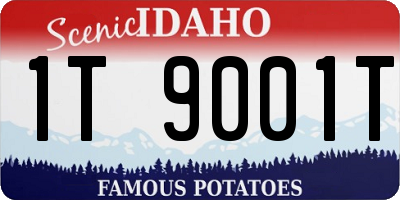 ID license plate 1T9001T