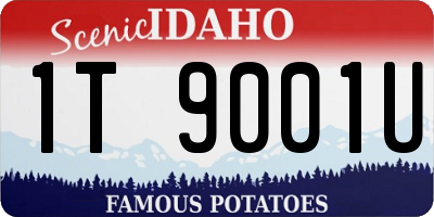 ID license plate 1T9001U