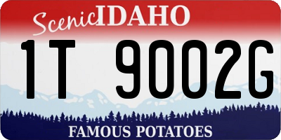 ID license plate 1T9002G