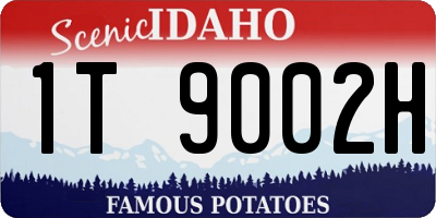 ID license plate 1T9002H