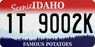 ID license plate 1T9002K
