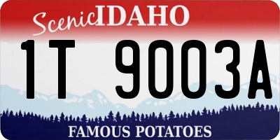 ID license plate 1T9003A