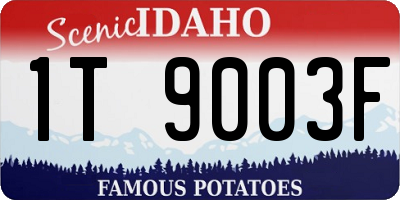 ID license plate 1T9003F