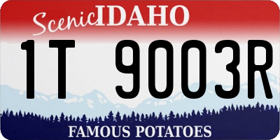 ID license plate 1T9003R