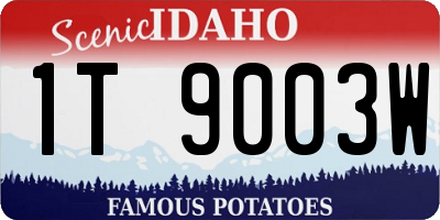 ID license plate 1T9003W