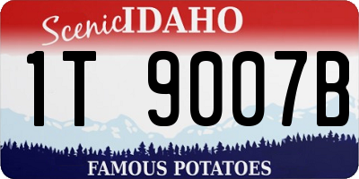 ID license plate 1T9007B