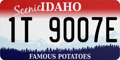 ID license plate 1T9007E